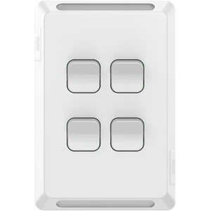 Clipsal Pro 4 Gang Switch White | P3044VA-XW - Picture 1 of 2