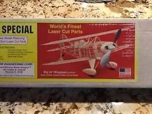 Pitts Special - Herr laser cut balsa flying model kit - 24 inch wingspan not rc 