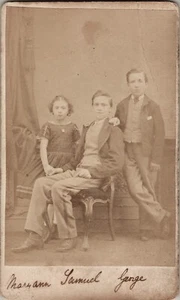 Foto d'identità vittoriana tre fratelli CDV foto carte de visite 1870s - Foto 1 di 3