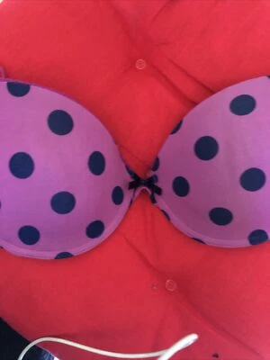 Sujetador de encaje y lunares morado y azul Xhilaration 36C para mujer Foto 1 de 4