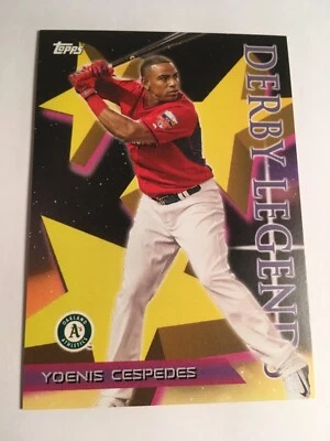2017 Topps Now Derby Legends Throwback Thursday Yoenis Cespedes A's 96 - Image 1 of 2