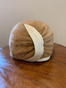VINTAGE 1960S ADOLFO WOMENS FUR TURBAN HAT WITH MEYER BROTHERS HAT BOX - Picture 1 of 12