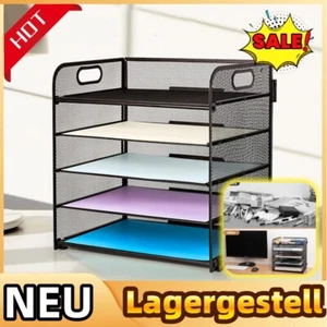 5-stufiger Tischordner aus Karbonstahl zur Aufbewahrung von Zeitschriften Ordner - Bild 1 von 12
