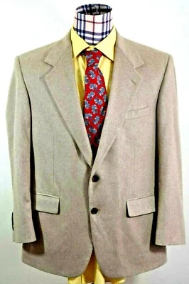 Lord & Taylor Mes Beige Cashmere Sport Coat jacket 42R  - Image 1 of 4