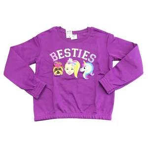 Jojo Siwa Girls Size XXL Crew Neck Pullover Sweatshirt 'BESTIES' Iris Orchid - Picture 1 of 8