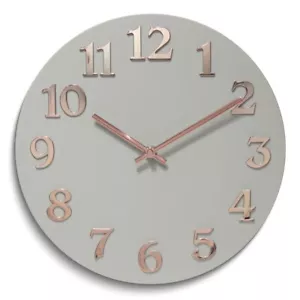 Vogue-White Gold-tone Resin Wall Clock - Picture 1 of 3