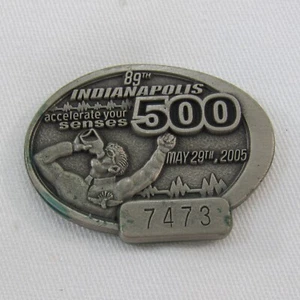 2005 Indy 500 Silver #7473 Pit Badge Dan Wheldon Andretti Autosport Corvette - Picture 1 of 6
