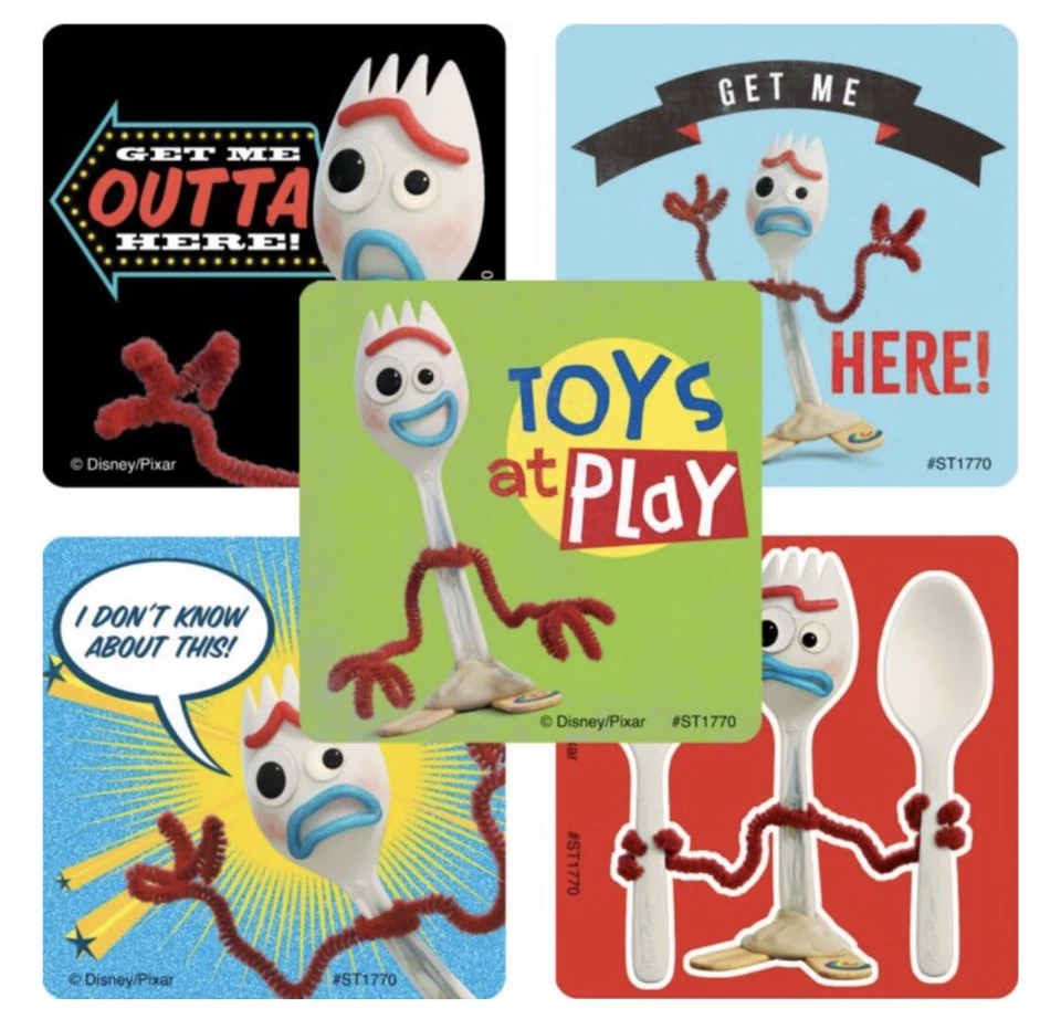 25 Toy Story 4 Forky Stickers Party Favors Teacher Supply Envelope Seals  - Image 1 of 1