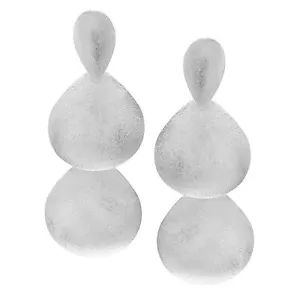 Sheila Fajl Melinda Triple Teardrop Statement Earrings in Silver - Picture 1 of 5