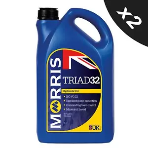 2x 5L MORRIS ISO 32 Hydraulic Oil High Grade Shell Tellus 27 DIN 51524 part 2 - Picture 1 of 7