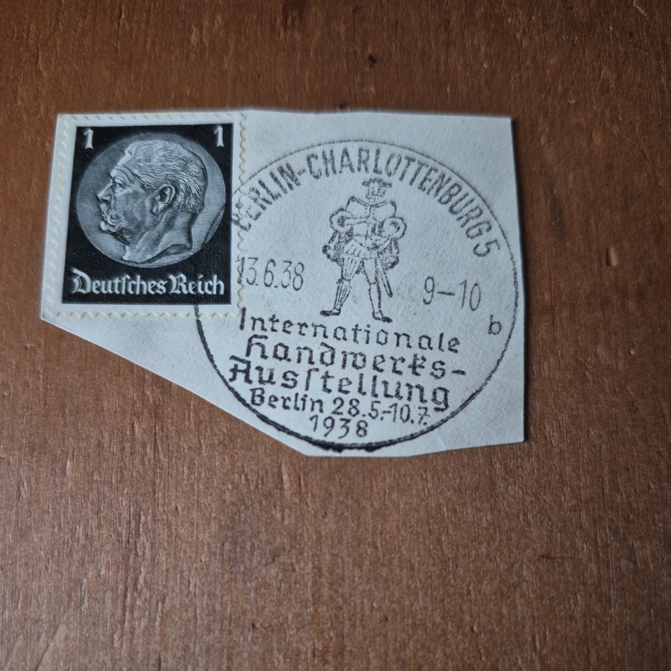 Rare German Berlin Infernational Handmade Exhibition Cancel + Hindenburg Stamp - image 1 of 1
