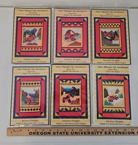 LOT OF 6 SuCassa Designs FOUR WHEELIN' THE NORTHWEST ATV Quilt Block Patterns - Picture 1 of 7