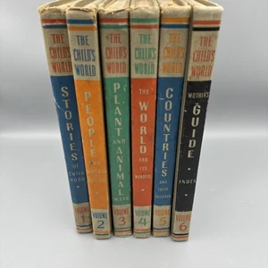 The Child's World Book Set Vintage 1959, Hardcover, Set of 6 with Mothers Guide - Picture 1 of 15