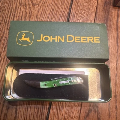 Cuchillo palillo de dientes Case XX John Deere 610096 SS - hueso verde - 2004 - nuevo en estaño Foto 1 de 4