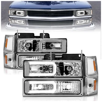 Faro cromado izquierdo y derecho Anzo 111529 para Chevrolet C1500 1988-98 Foto 1 de 4