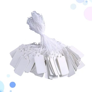 190 PIEZAS Etiquetas de etiquetado en blanco Precio redondo con cuerdas Marcado colgante - Imagen 1 de 11