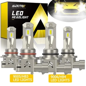 AUXITO Combo LED Headlight Bulbs 9005 9006 High Low Beam Super Bright 6000K EAK - Picture 1 of 10