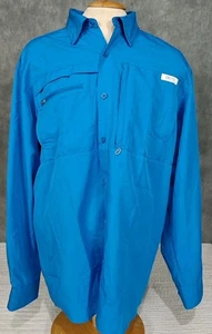 Gander Mountain Guide Series Herren Nylon blau belüftet Angelhemd Gr. XL mit Mesh - Bild 1 von 7