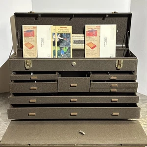 Kennedy 26-3/4" Machinist Top Tool Chest Box Brown 8 Drawer 526 USA READ! - Bild 1 von 24