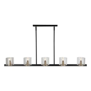Artcraft Lighting AC11825 Salinas 5 Light 45"W Linear Pendant - Black - Picture 1 of 5