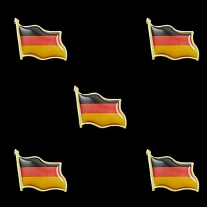 5Pcs Germany National Flag Waving Metal Lapel Hat Tie Pin Brooches Metal Badges - Bild 1 von 12