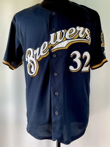 Majestic 2018 Milwaukee Brewers Jeremy Jeffress Stitched Jersey Size Large - Picture 1 of 5