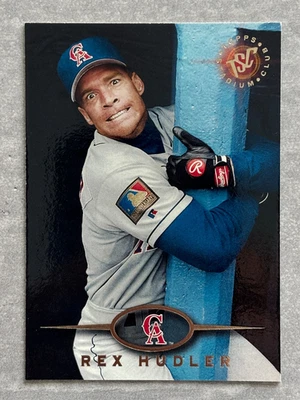 Tarjeta coleccionable de béisbol real divertida 1995 Stadium Club REX HUDLER "Pole Hugger" #51 Foto 1 de 2