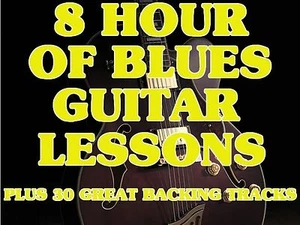 8 Hrs. of Blues Guitar Lessons on 1 DVD ROM Video +TRAX Play Slide & SURPRISES! - Picture 1 of 3