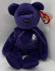 Ty Beanie Baby - PRINZESSIN Diana Bär 1997 SELTEN & AUSVERKAUFT mit Etikett - Bild 1 von 6