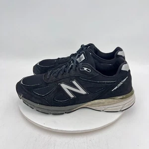 New Balance 990v4 Men Size 11.5 Black Suede Silver Grey Training Shoes - Picture 1 of 14
