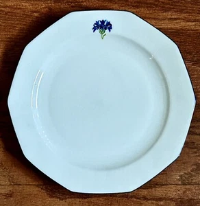4-BODA SHOP Germany Multisided Dessert/Bread Plates BLUE CORNFLOWER w/Blue Trim - Picture 1 of 4
