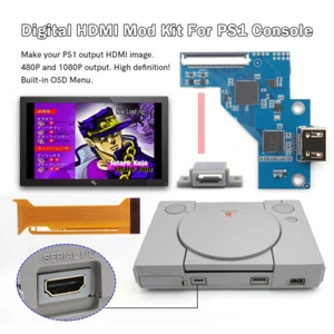 PS1 to Digital to Digital HDMI Mod HD Kit Built-in Menu for PlayStation 1 - Picture 1 of 13