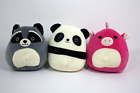 Squishmallows 5in. Lot of 3 Randy Racoon, Stanley Panda, Zoe Pink Pig Unicorn