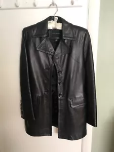 Banana Republic 100% Genuine Leather Women's Black Jacket Size XS - Picture 1 of 5