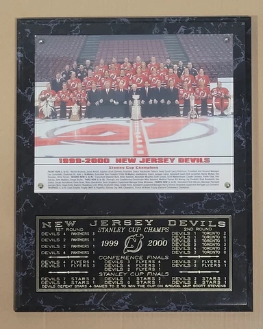 New Jersey Devils 1999-2000 Stanley Cup Champions Plaque Cover
