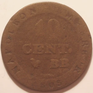 10 Centimes Napoléon I, faux d'époque 1808 BB !! - Imagen 1 de 2