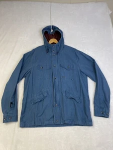 Oakley Softwear Teschio Parka Giacca Blu Full Zip Cappuccio Cotone Militare Large - Foto 1 di 13