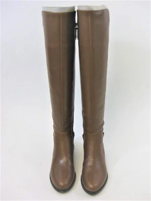 Isaac Mizrahi ~ Cuero ~ Elástico ~ Botas Sobre la Rodilla ~ Talla 7.5 ~ Marrón Foto 1 de 4