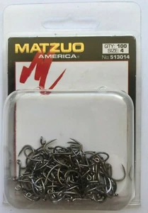 1000 Matzuo 513014 Black Barbless Octopus Salmon Steelhead Fish Hooks size 4 - Picture 1 of 2