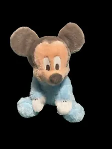 Disneyland Mickey Mouse Stuffed Animal Lovey Plush Chimes Jingles Baby Blue - Picture 1 of 3