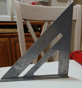 ALUMINUM ALLOY SQUARE, 10"X 7" X 7" USED COMMON TOP CUT, DEGREES, MADE IN CHINA. - Picture 1 of 2