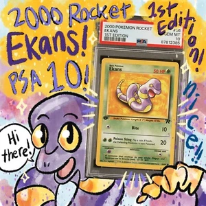 Pokémon 2000 Ekans 1st Edition Rocket 56/82 GEM MINT PSA 10 Vintage Rare - Picture 1 of 4