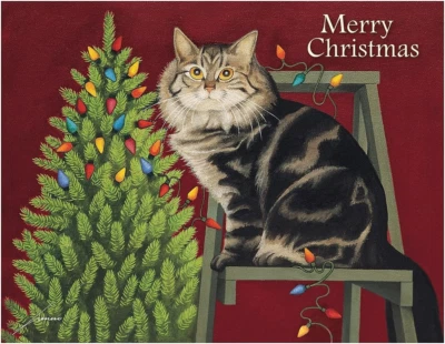 Lang Stringing Lights Boxed Christmas Cards 18ct  w - Image 1 of 2