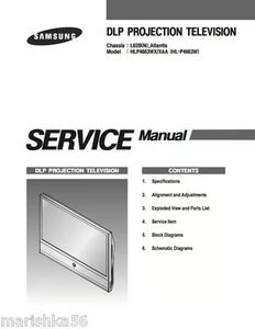 SAMSUNG TV HL-P4663W, HL-P5063W, HL-P5663W, HL-P6163W SERVICE MANUAL - Picture 1 of 4