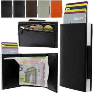 Ögon Leather Aluminum Women Men Wallet Coin Pocket Credit Card Holder RFID - Picture 1 of 27