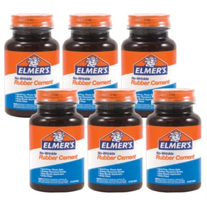 Elmer's Rubber Cement, 4 oz w/Applicator, Pack of 6 - Picture 1 of 1