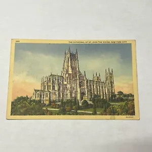 US Postcard Unused The Cathedral Of St Paul The Divine, NYC Rear Message #C17 - Picture 1 of 2