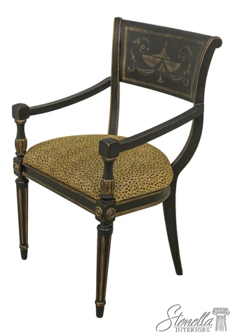 59871EC: Neoclassical Paint Decorated Open Armchair Cover
