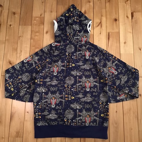 A BATHING APE (BAPE) Felpa con cappuccio full zip BAPE × starwars milo galaxy space A Bathing Ape taglia M usata