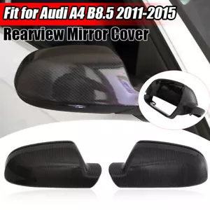 2X Carbon Fiber Side Rearview Mirror Cover Cap For Audi A3 A4 B8.5 A5 S5 RS4 RS5 - Foto 1 di 14